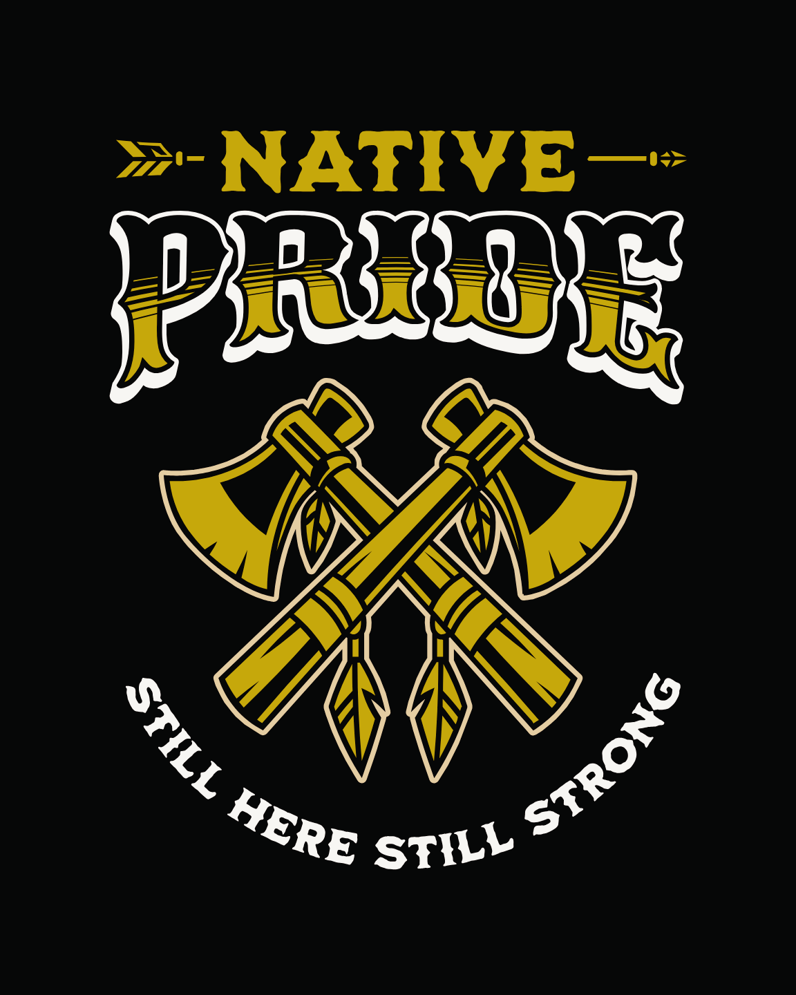 Native Pride –Native American Shirt FRONT ONLY (color options)