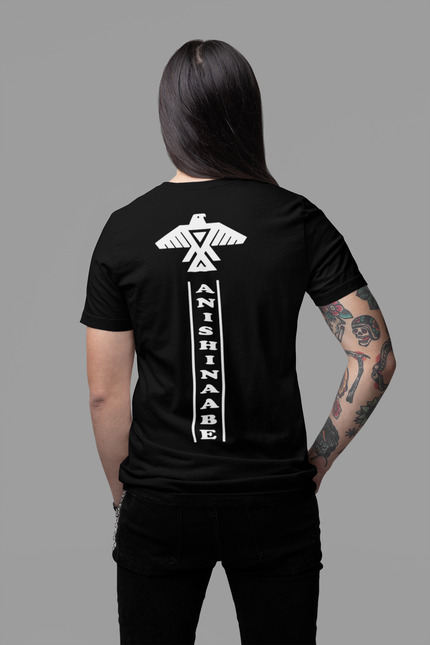 Anishinaabe front and back Totem Style t shirt (multiple color options)