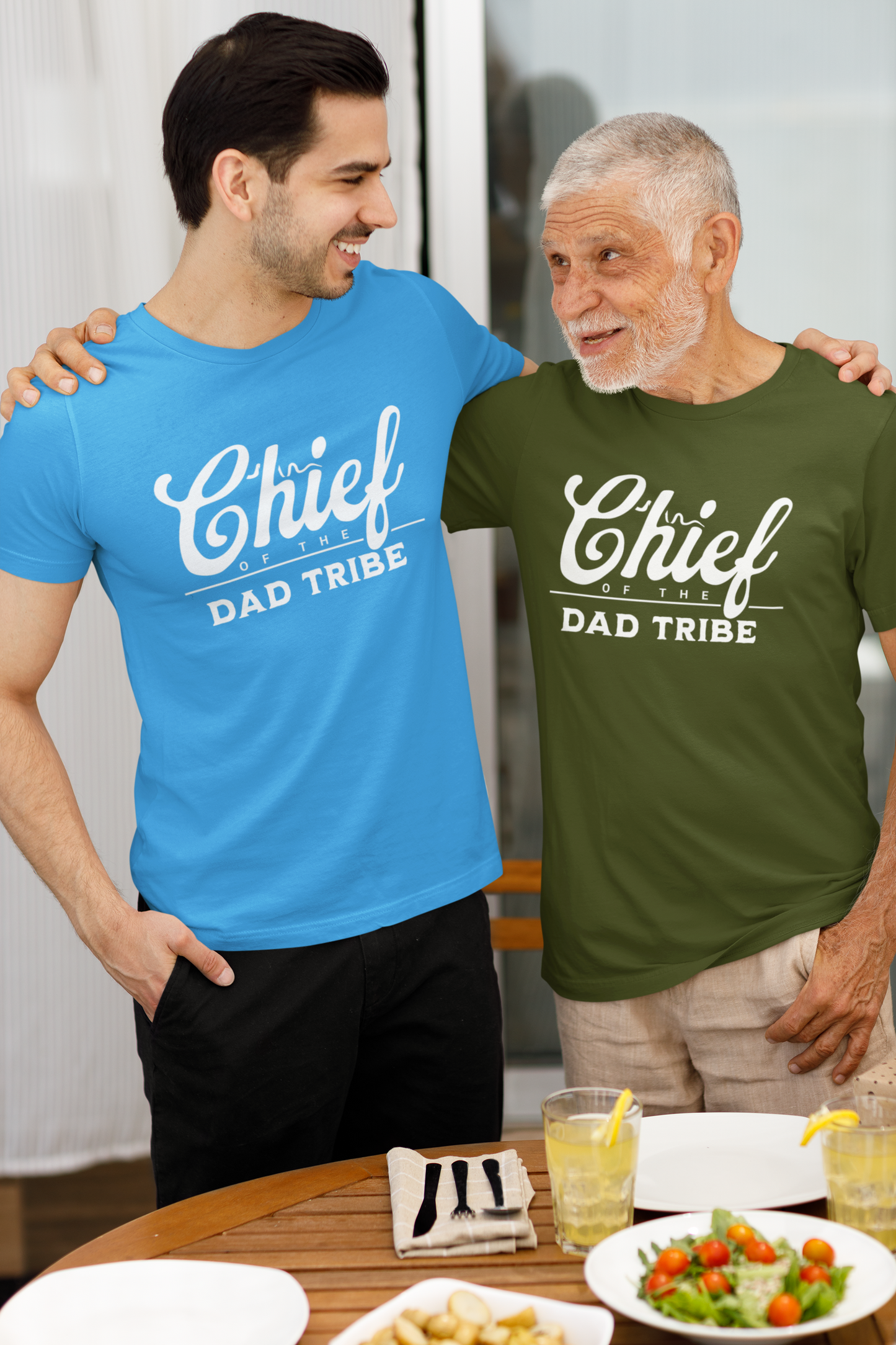 Chief of the Dad Tribe Father's Day T-Shirt Tribal Design Gift for Dad Unique Father's Day Present