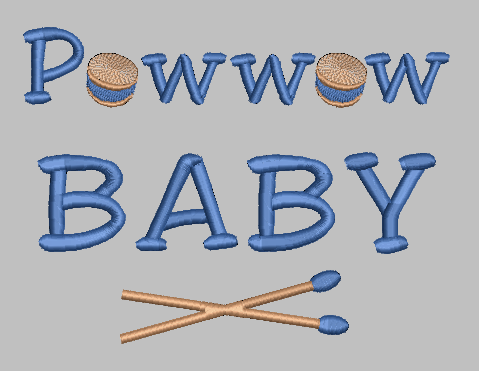 Powwow Baby Embroidered Native American Baby Bodysuit (Color Options)